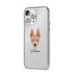 American Hairless Terrier Personalised iPhone 14 Pro Max Clear Tough Case Silver Angled Image