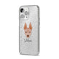 American Hairless Terrier Personalised iPhone 14 Pro Max Glitter Tough Case Silver Angled Image