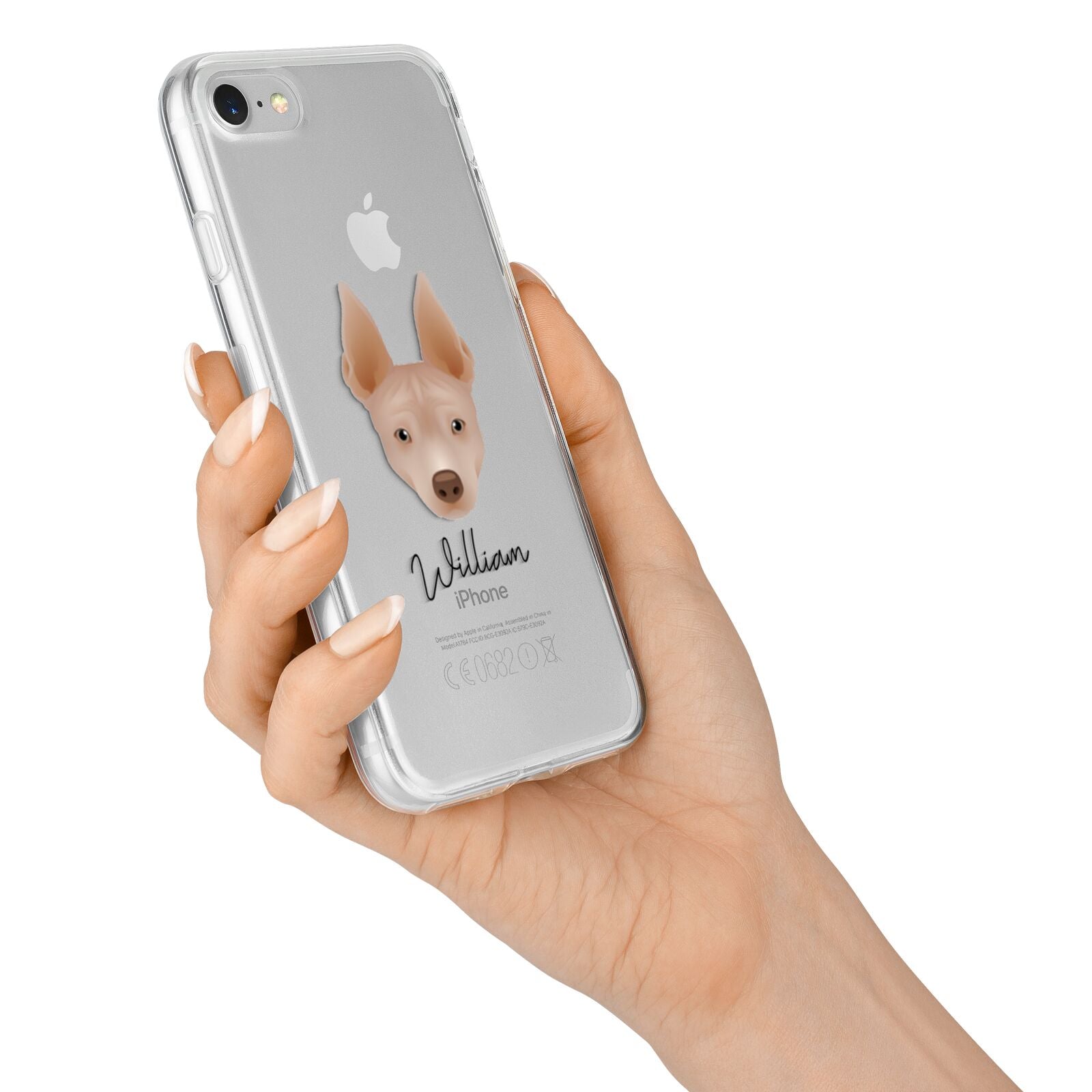 American Hairless Terrier Personalised iPhone 7 Bumper Case on Silver iPhone Alternative Image