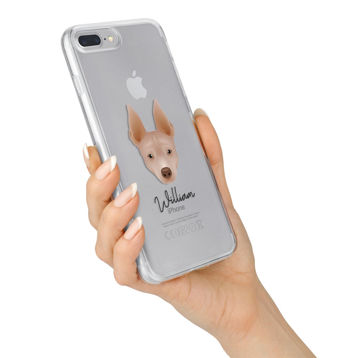 American Hairless Terrier Personalised iPhone 7 Plus Bumper Case on Silver iPhone Alternative Image