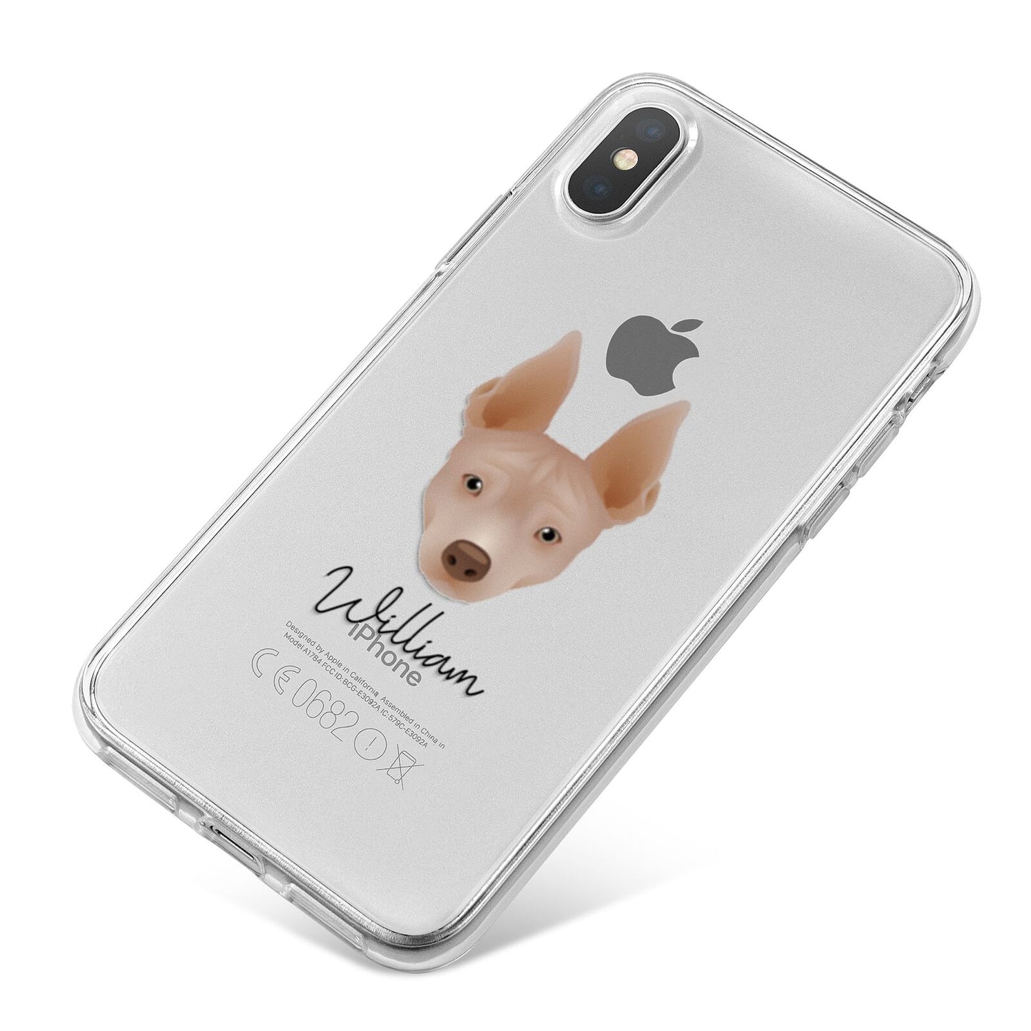 American Hairless Terrier Personalised iPhone X Bumper Case on Silver iPhone