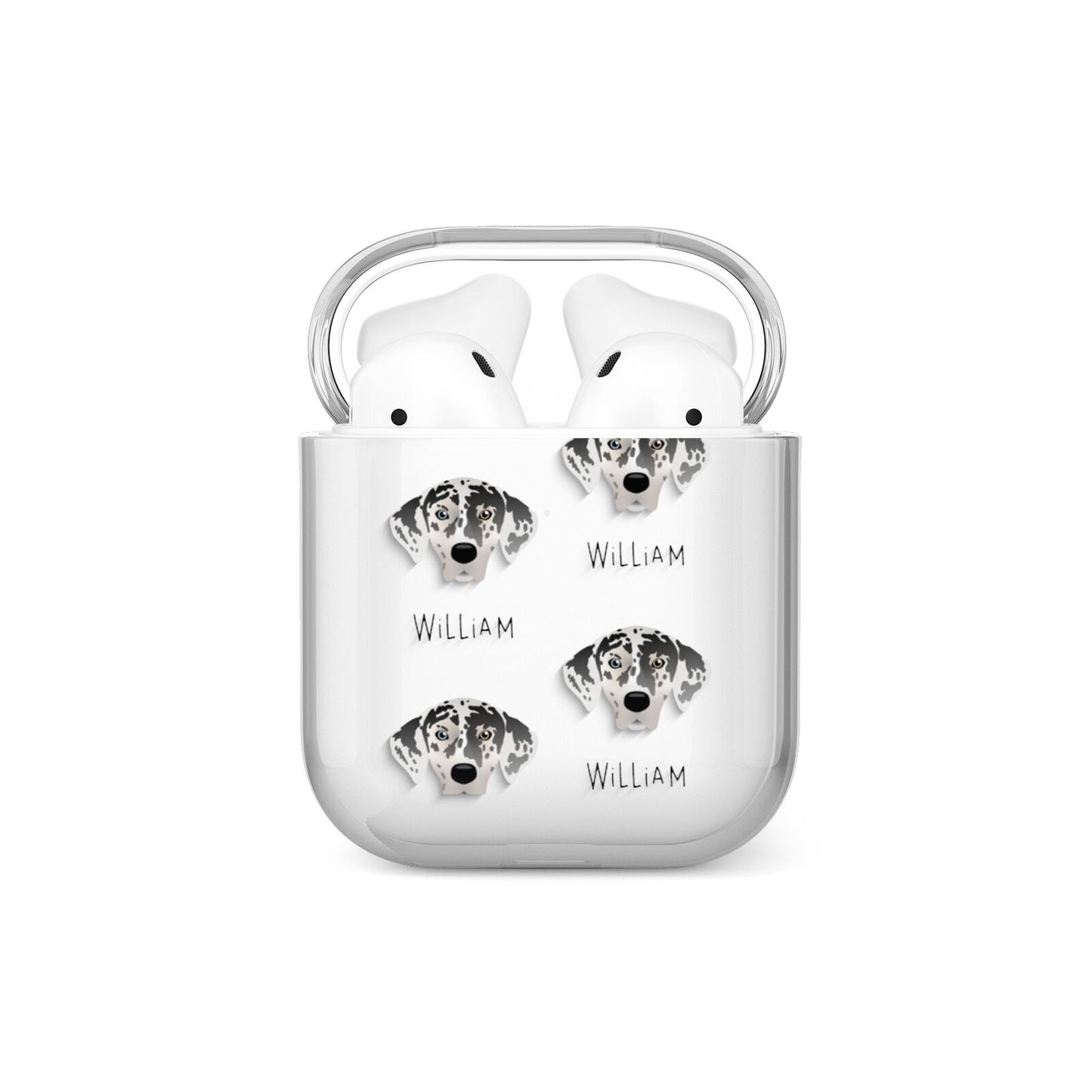 American Leopard Hound Icon with Name AirPods Case