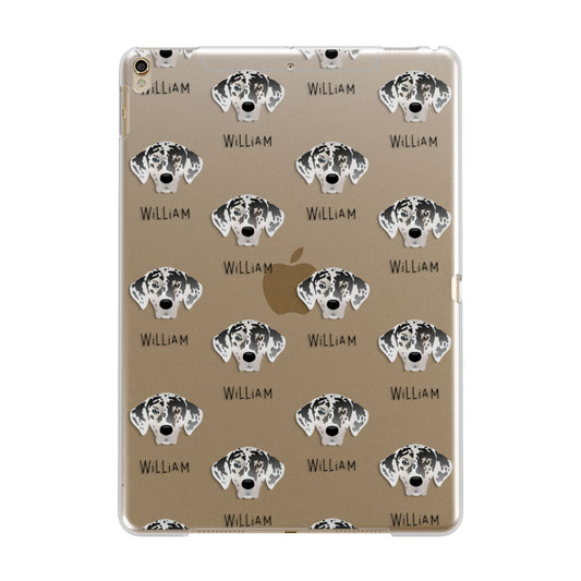 American Leopard Hound Icon with Name Apple iPad Gold Case