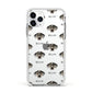 American Leopard Hound Icon with Name Apple iPhone 11 Pro in Silver with White Impact Case