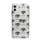 American Leopard Hound Icon with Name Apple iPhone 11 in White with Bumper Case
