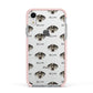 American Leopard Hound Icon with Name Apple iPhone XR Impact Case Pink Edge on Silver Phone