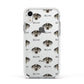 American Leopard Hound Icon with Name Apple iPhone XR Impact Case White Edge on Silver Phone