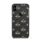 American Leopard Hound Icon with Name Apple iPhone Xs Impact Case Black Edge on Black Phone