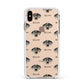 American Leopard Hound Icon with Name Apple iPhone Xs Max Impact Case White Edge on Gold Phone