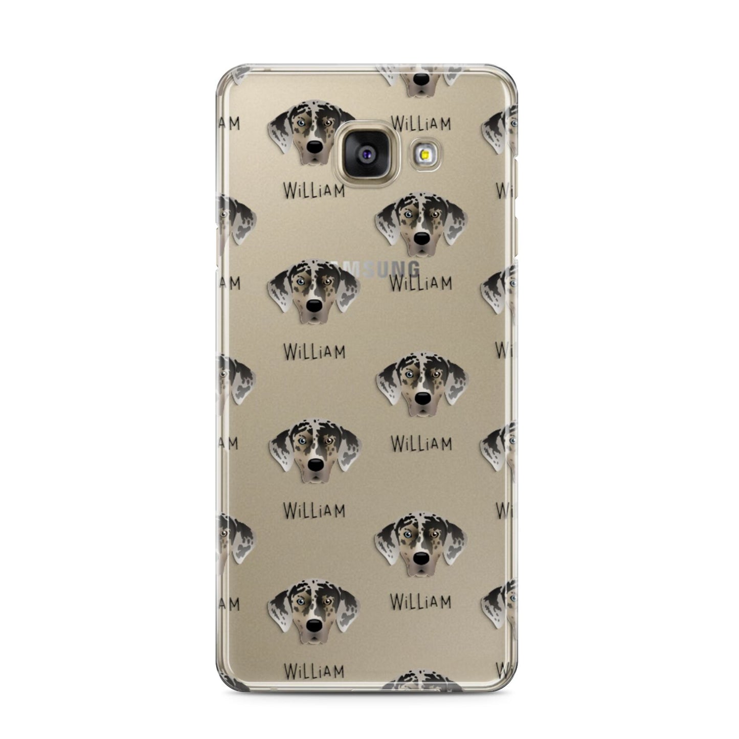 American Leopard Hound Icon with Name Samsung Galaxy A3 2016 Case on gold phone