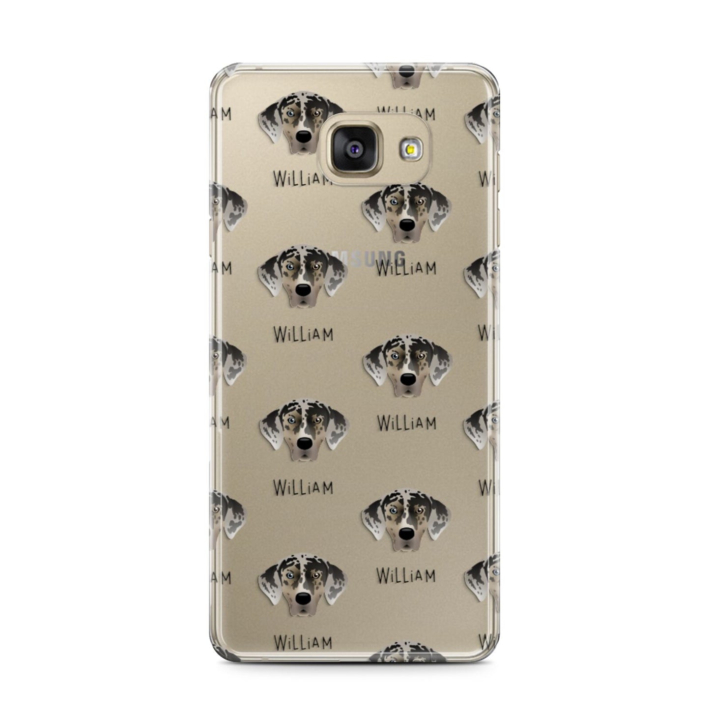 American Leopard Hound Icon with Name Samsung Galaxy A7 2016 Case on gold phone
