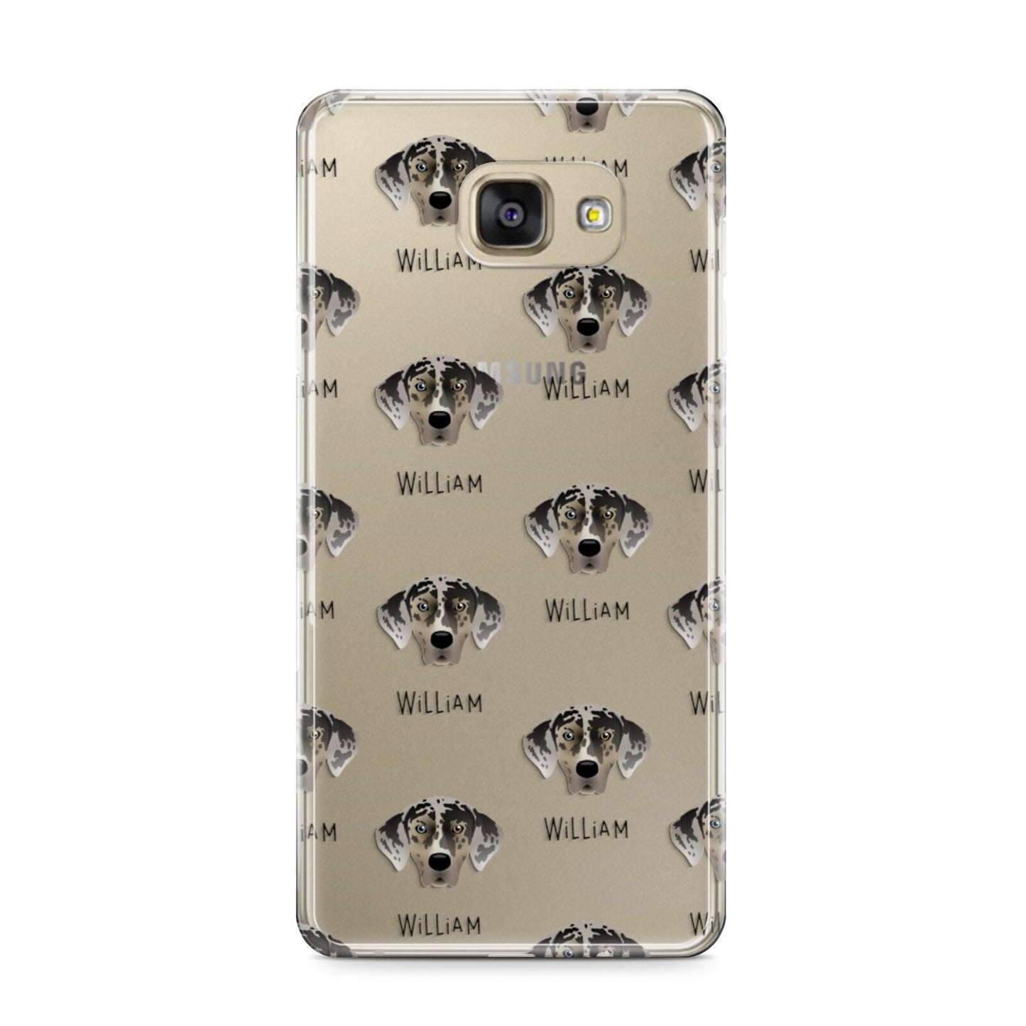 American Leopard Hound Icon with Name Samsung Galaxy A9 2016 Case on gold phone