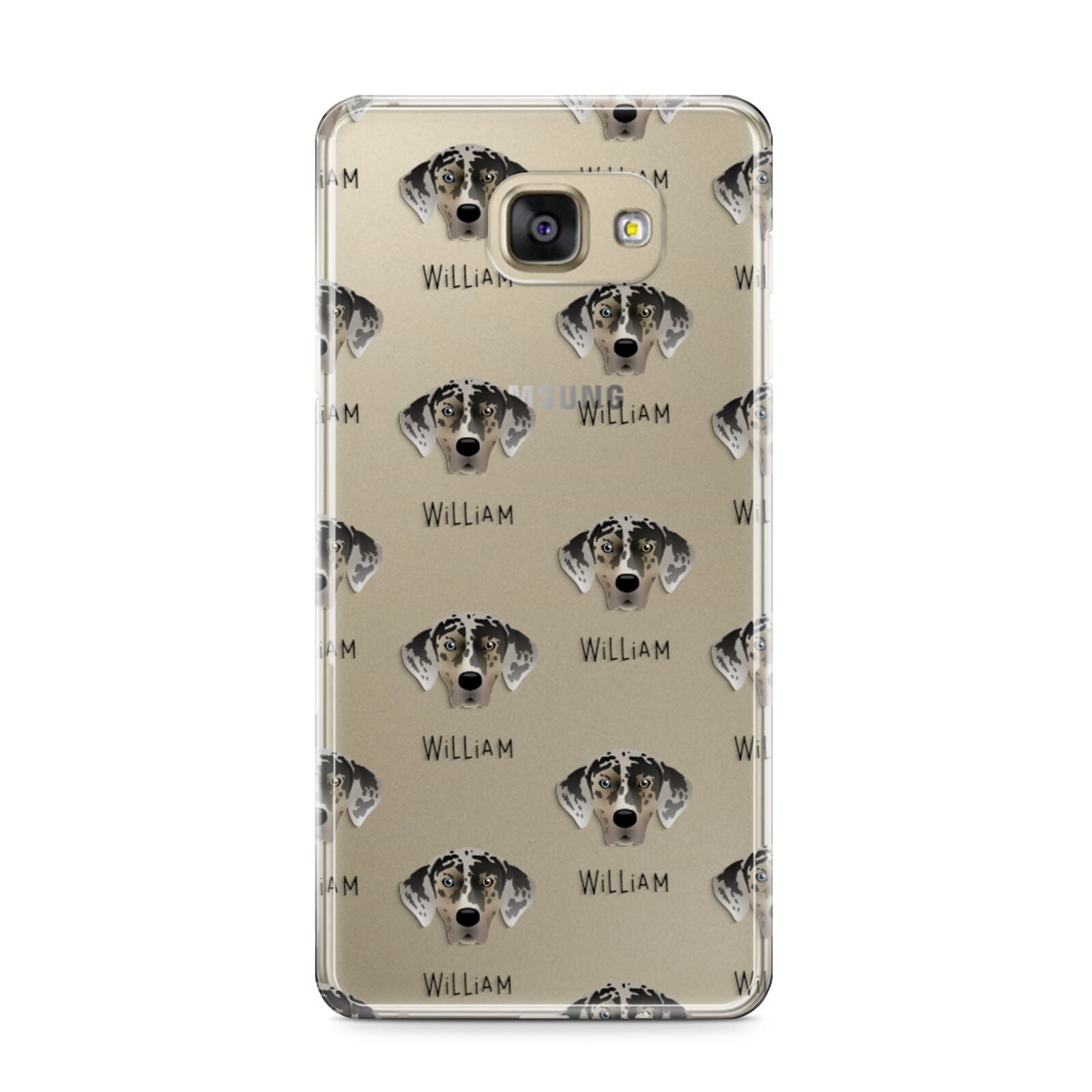American Leopard Hound Icon with Name Samsung Galaxy A9 2016 Case on gold phone