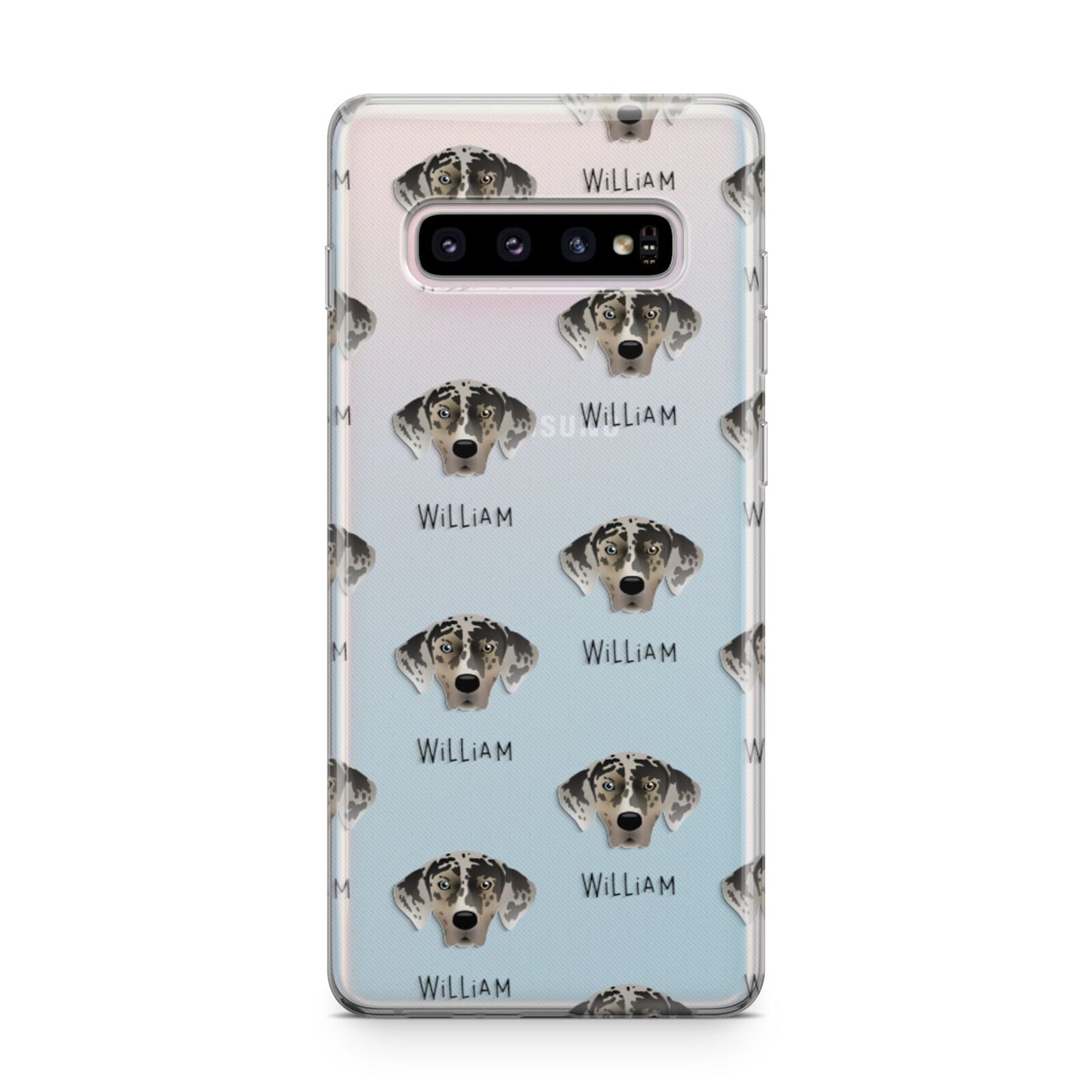 American Leopard Hound Icon with Name Samsung Galaxy S10 Plus Case