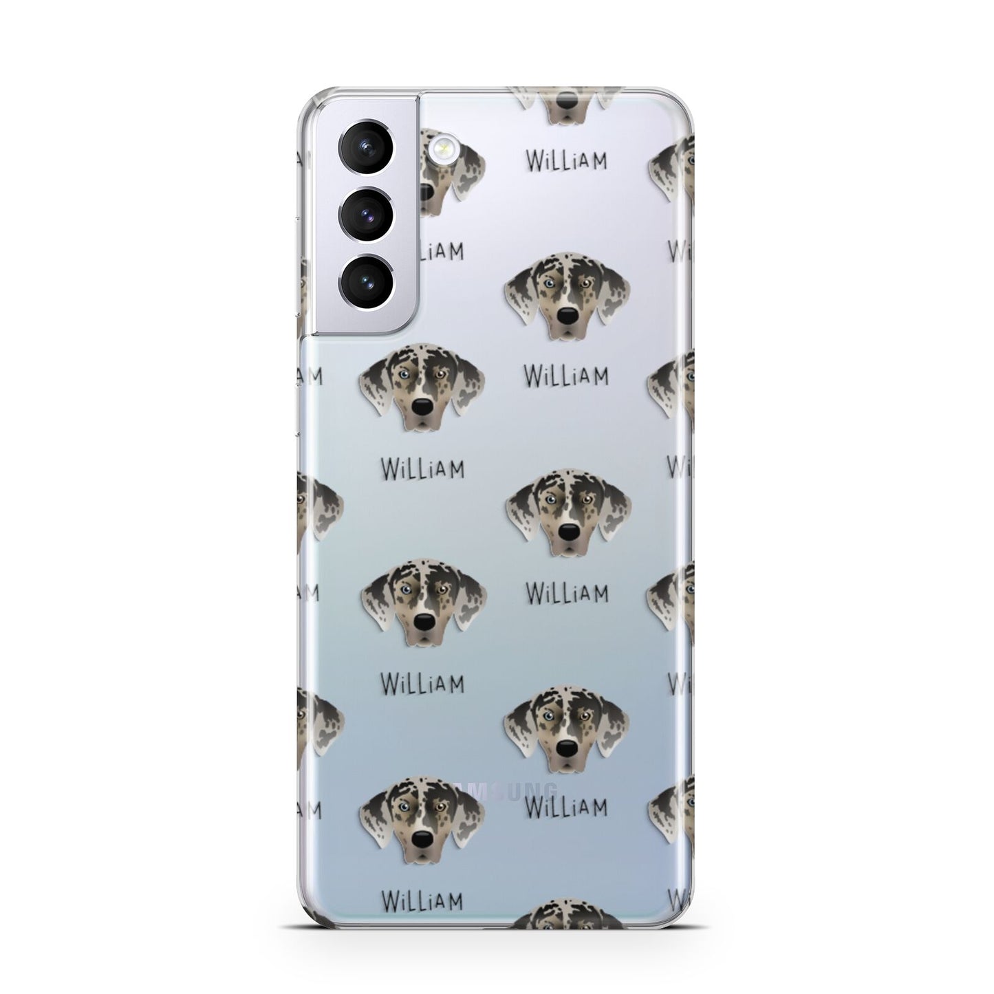 American Leopard Hound Icon with Name Samsung S21 Plus Phone Case