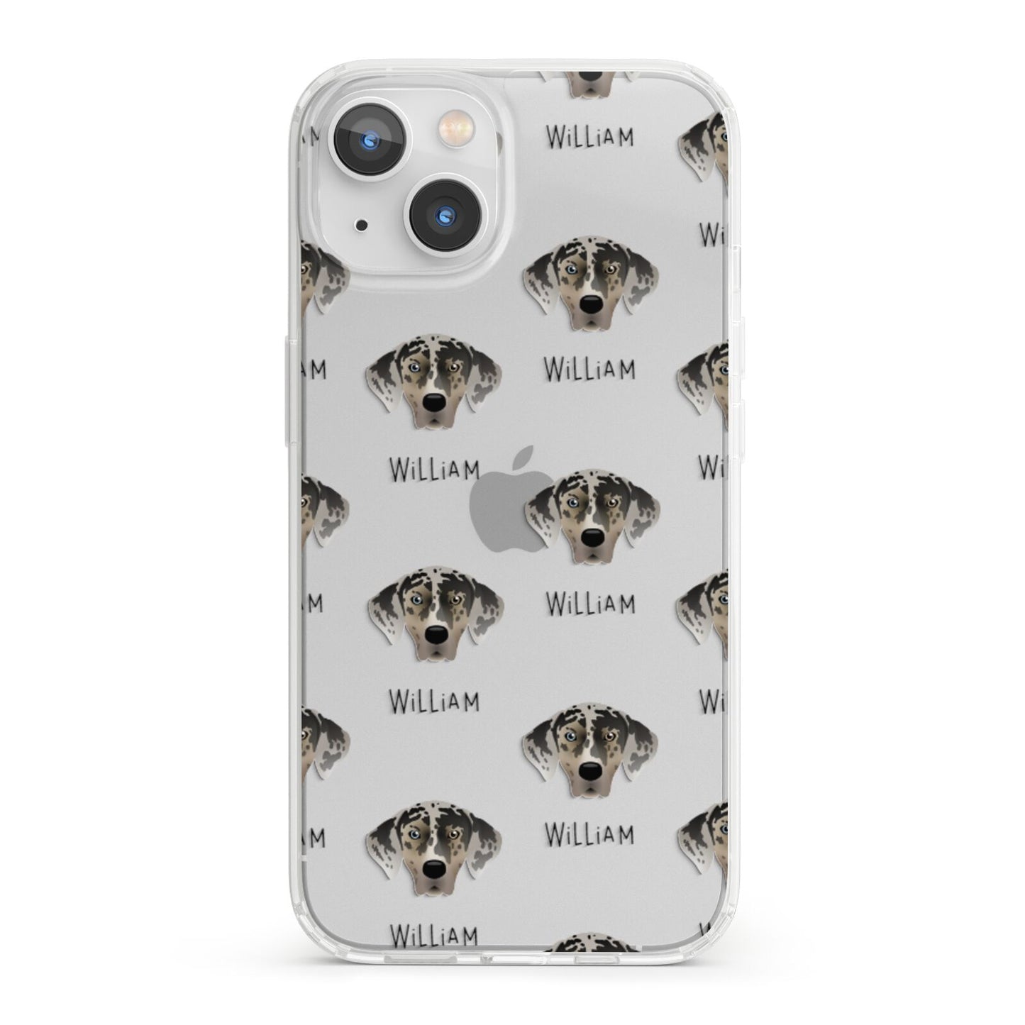 American Leopard Hound Icon with Name iPhone 13 Clear Bumper Case