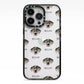 American Leopard Hound Icon with Name iPhone 13 Pro Black Impact Case on Silver phone