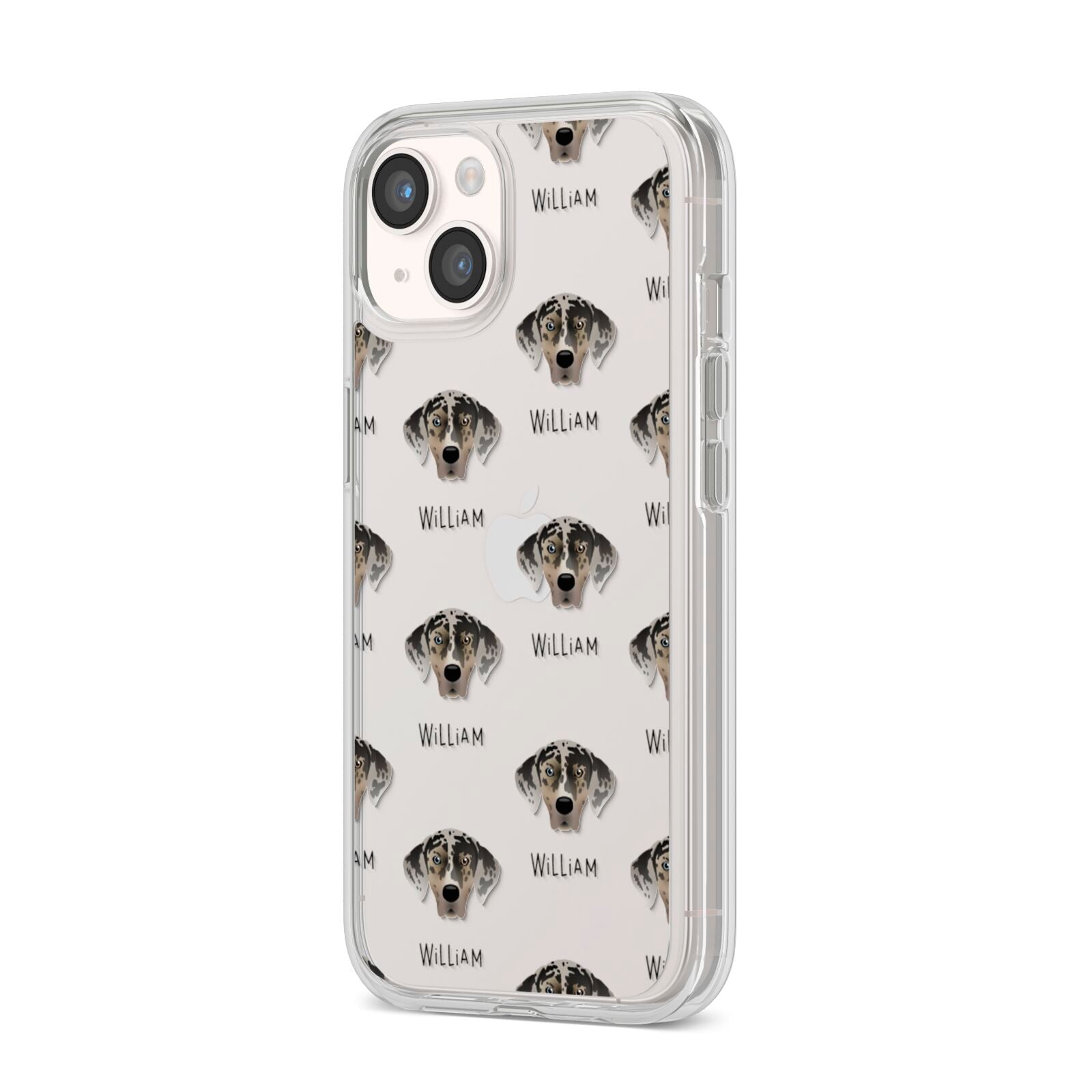 American Leopard Hound Icon with Name iPhone 14 Clear Tough Case Starlight Angled Image