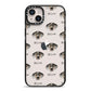 American Leopard Hound Icon with Name iPhone 14 Plus Black Impact Case on Silver phone
