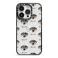 American Leopard Hound Icon with Name iPhone 14 Pro Black Impact Case on Silver phone