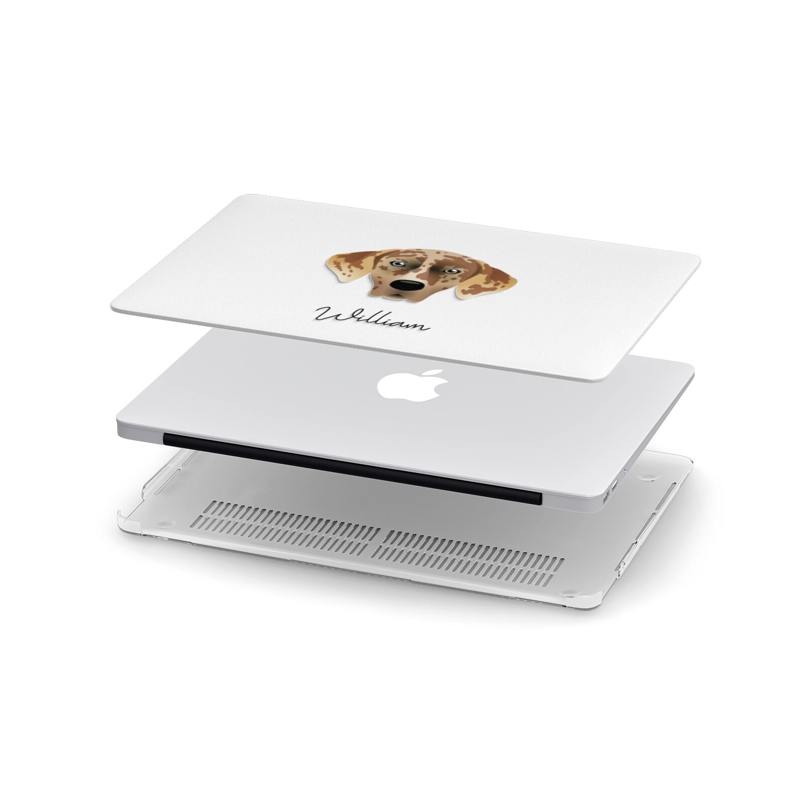American Leopard Hound Personalised Apple MacBook Case in Detail