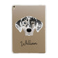 American Leopard Hound Personalised Apple iPad Gold Case
