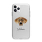 American Leopard Hound Personalised Apple iPhone 11 Pro in Silver with Bumper Case