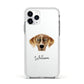 American Leopard Hound Personalised Apple iPhone 11 Pro in Silver with White Impact Case