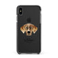 American Leopard Hound Personalised Apple iPhone Xs Max Impact Case Black Edge on Black Phone