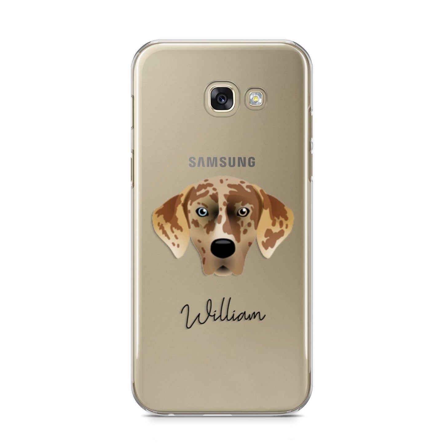 American Leopard Hound Personalised Samsung Galaxy A5 2017 Case on gold phone