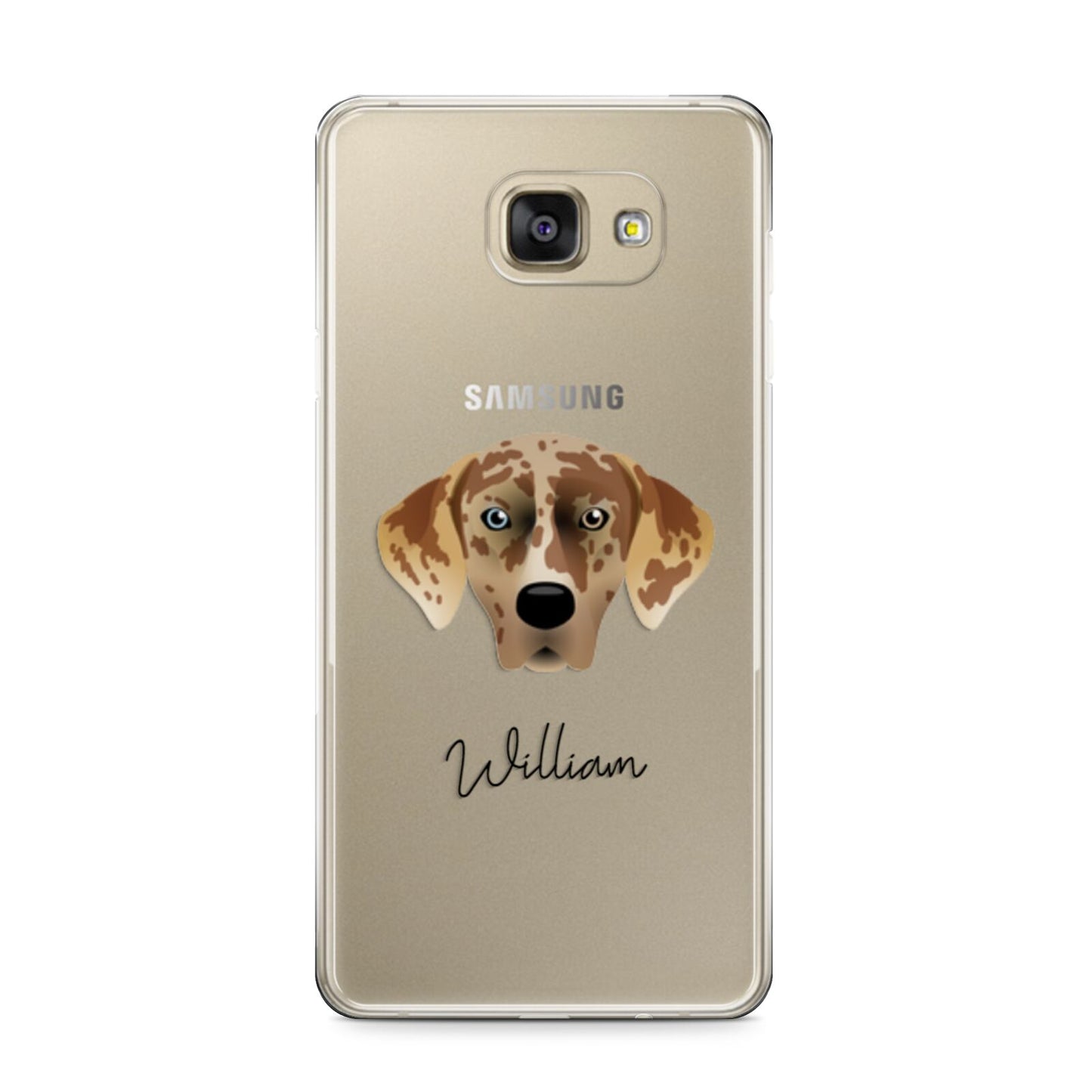 American Leopard Hound Personalised Samsung Galaxy A9 2016 Case on gold phone