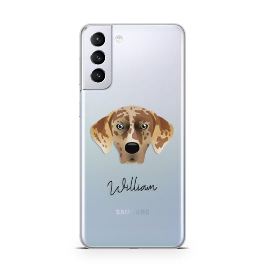 American Leopard Hound Personalised Samsung S21 Plus Phone Case