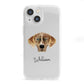 American Leopard Hound Personalised iPhone 13 Mini Clear Bumper Case
