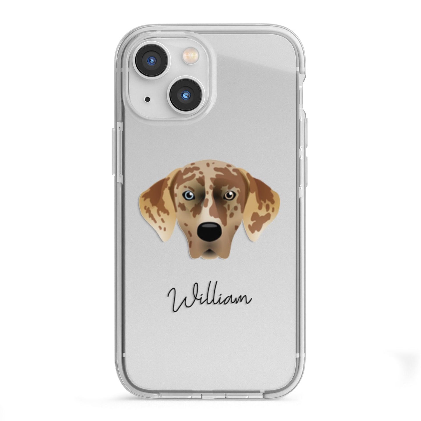 American Leopard Hound Personalised iPhone 13 Mini TPU Impact Case with White Edges