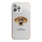 American Leopard Hound Personalised iPhone 13 Pro Max TPU Impact Case with Pink Edges
