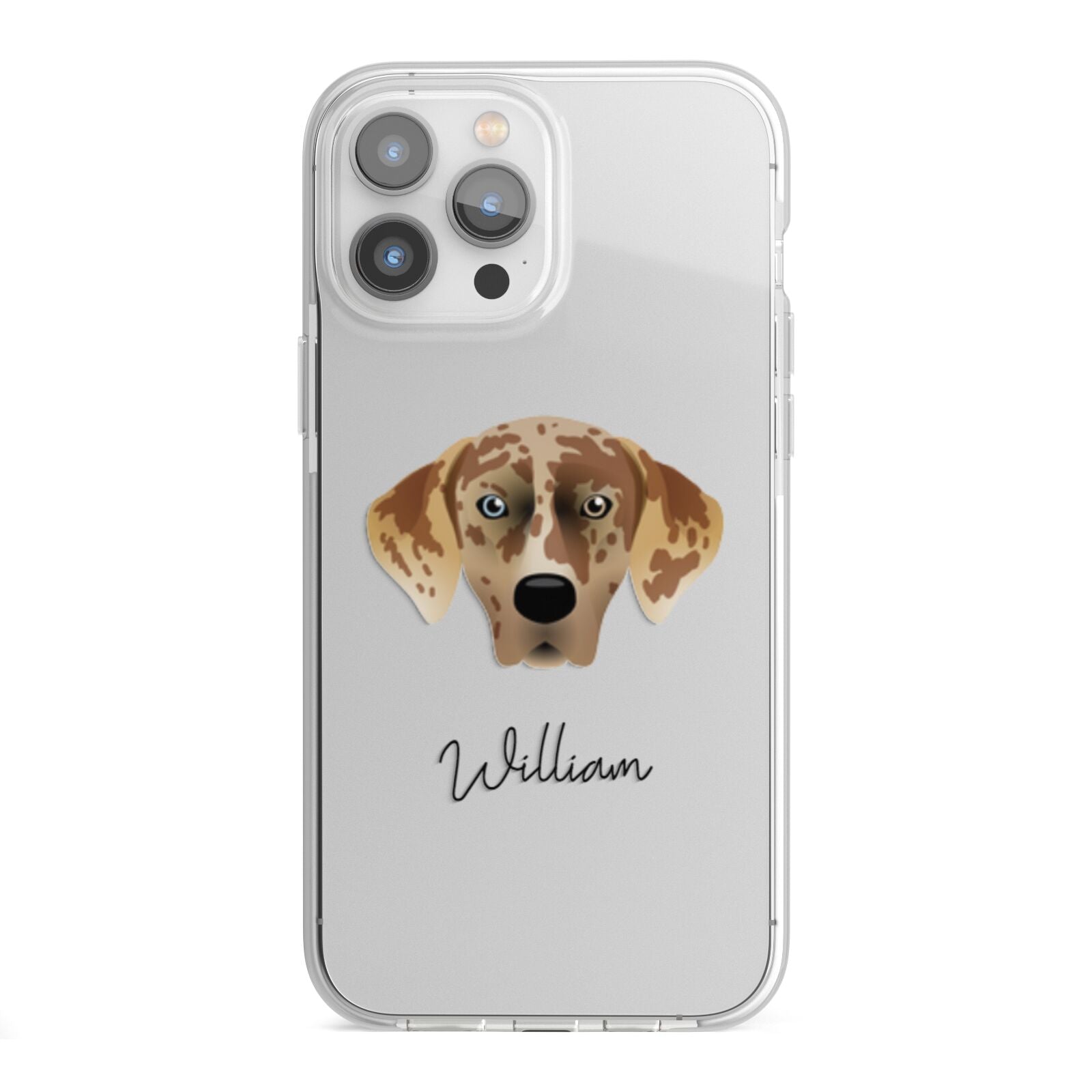 American Leopard Hound Personalised iPhone 13 Pro Max TPU Impact Case with White Edges