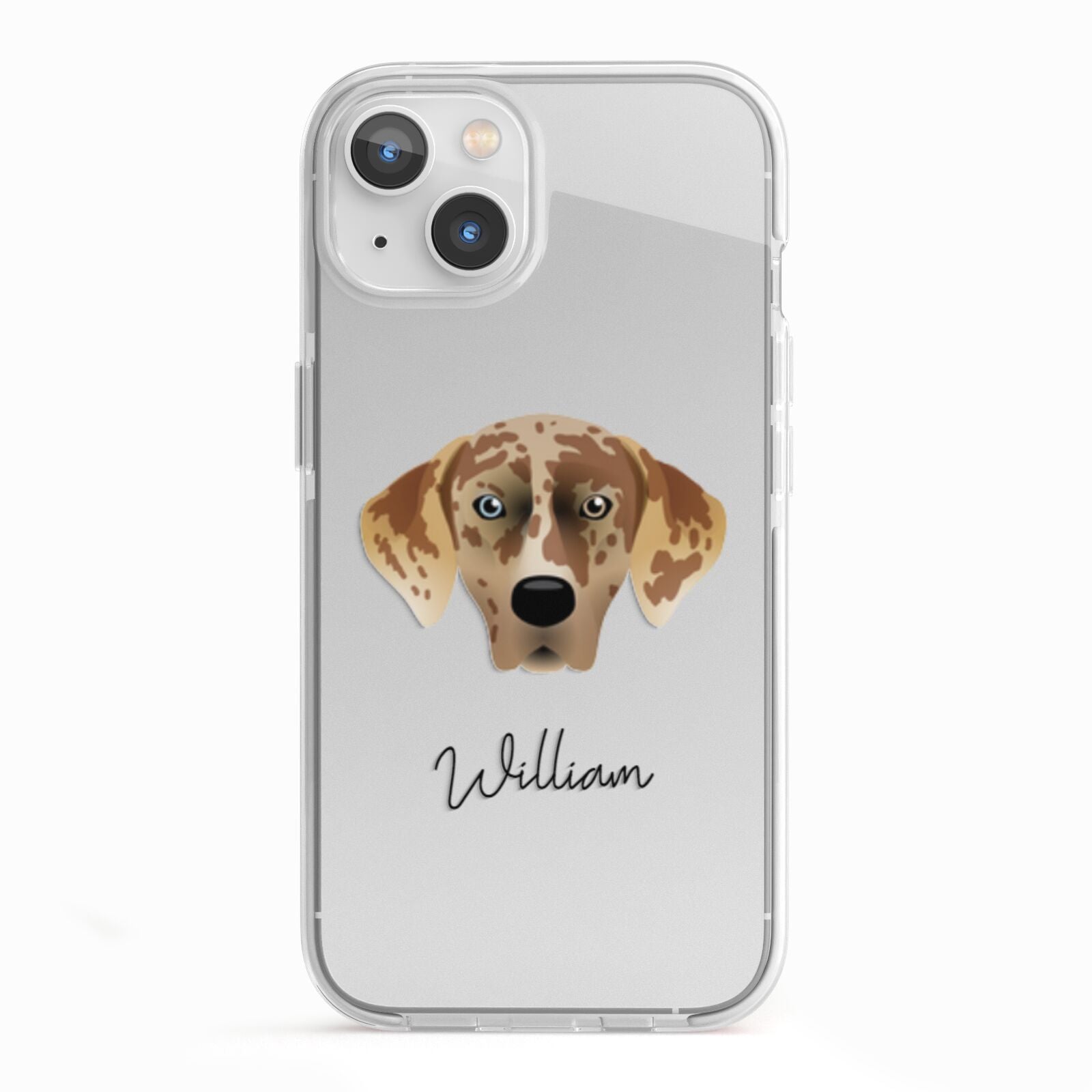 American Leopard Hound Personalised iPhone 13 TPU Impact Case with White Edges