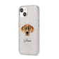 American Leopard Hound Personalised iPhone 14 Glitter Tough Case Starlight Angled Image