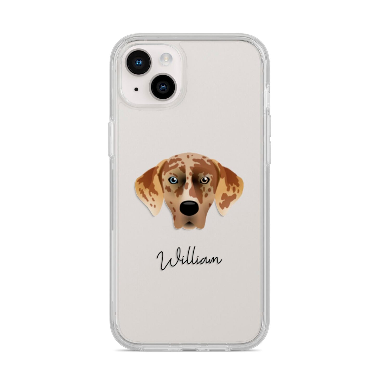 American Leopard Hound Personalised iPhone 14 Plus Clear Tough Case Starlight