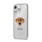 American Leopard Hound Personalised iPhone 14 Pro Max Glitter Tough Case Silver Angled Image