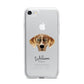 American Leopard Hound Personalised iPhone 7 Bumper Case on Silver iPhone