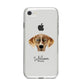 American Leopard Hound Personalised iPhone 8 Bumper Case on Silver iPhone