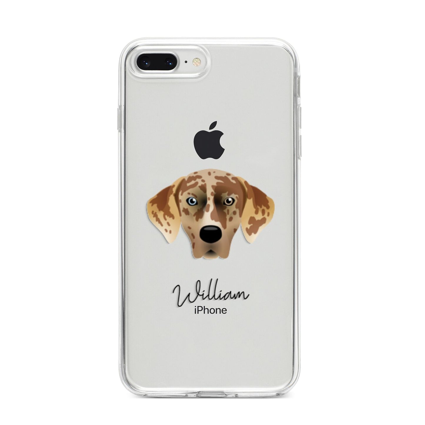 American Leopard Hound Personalised iPhone 8 Plus Bumper Case on Silver iPhone