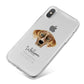 American Leopard Hound Personalised iPhone X Bumper Case on Silver iPhone