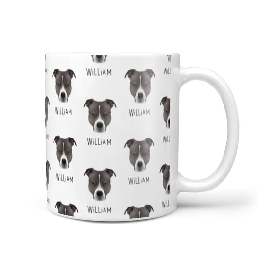 American Pit Bull Terrier Icon with Name 10oz Mug