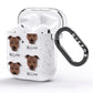American Pit Bull Terrier Icon with Name AirPods Glitter Case Side Image