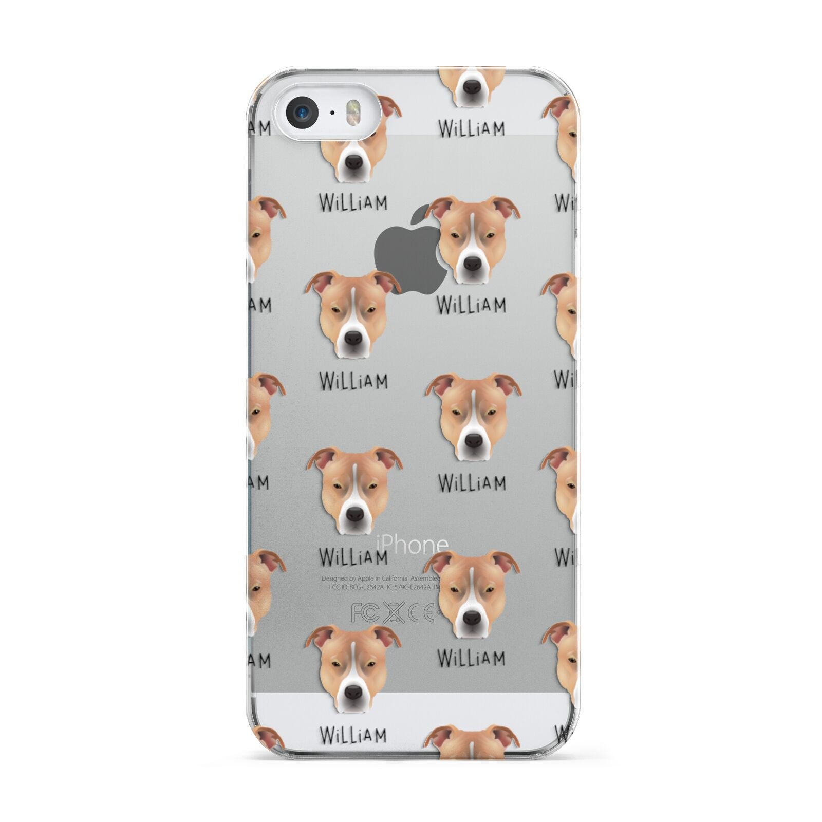 American Pit Bull Terrier Icon with Name Apple iPhone 5 Case
