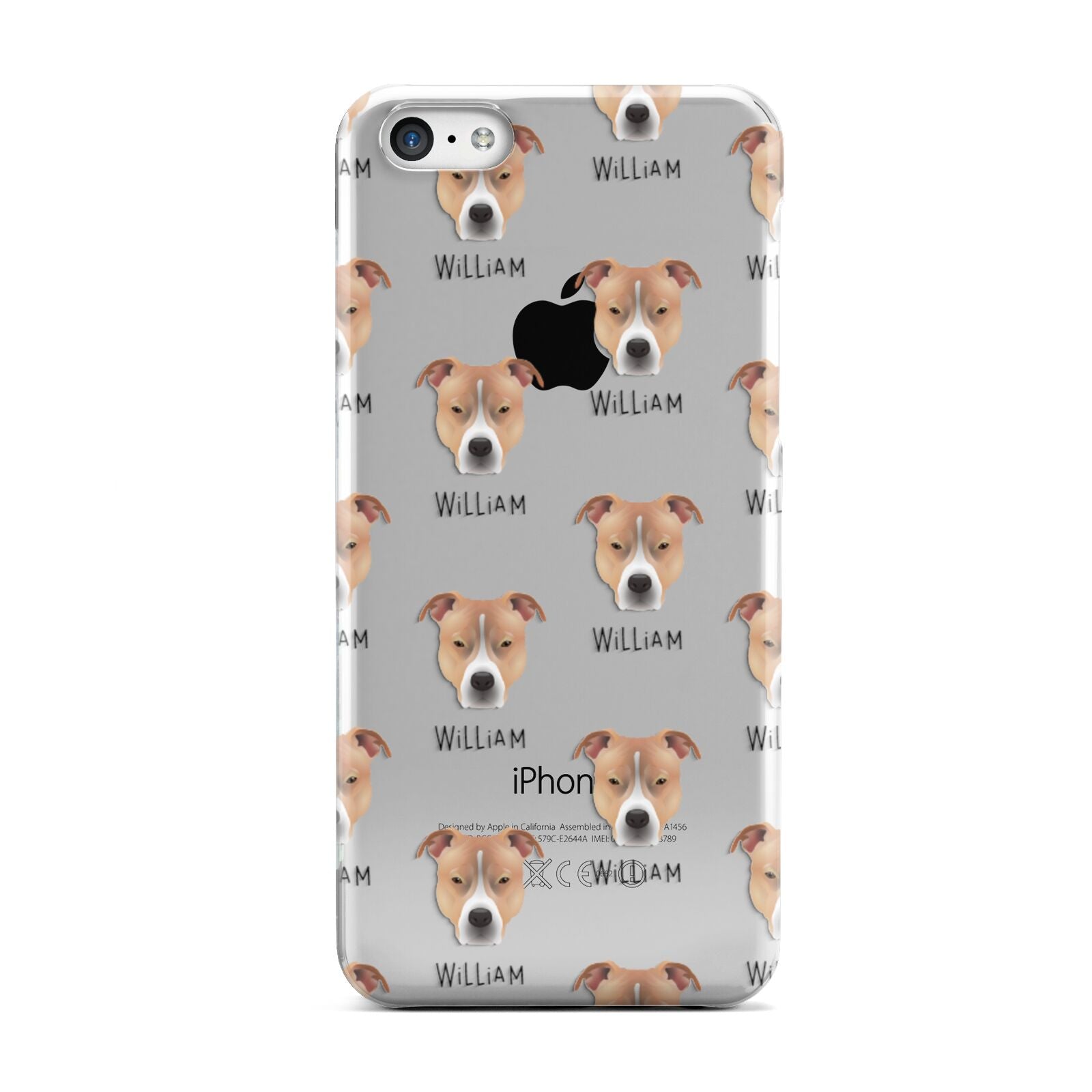 American Pit Bull Terrier Icon with Name Apple iPhone 5c Case