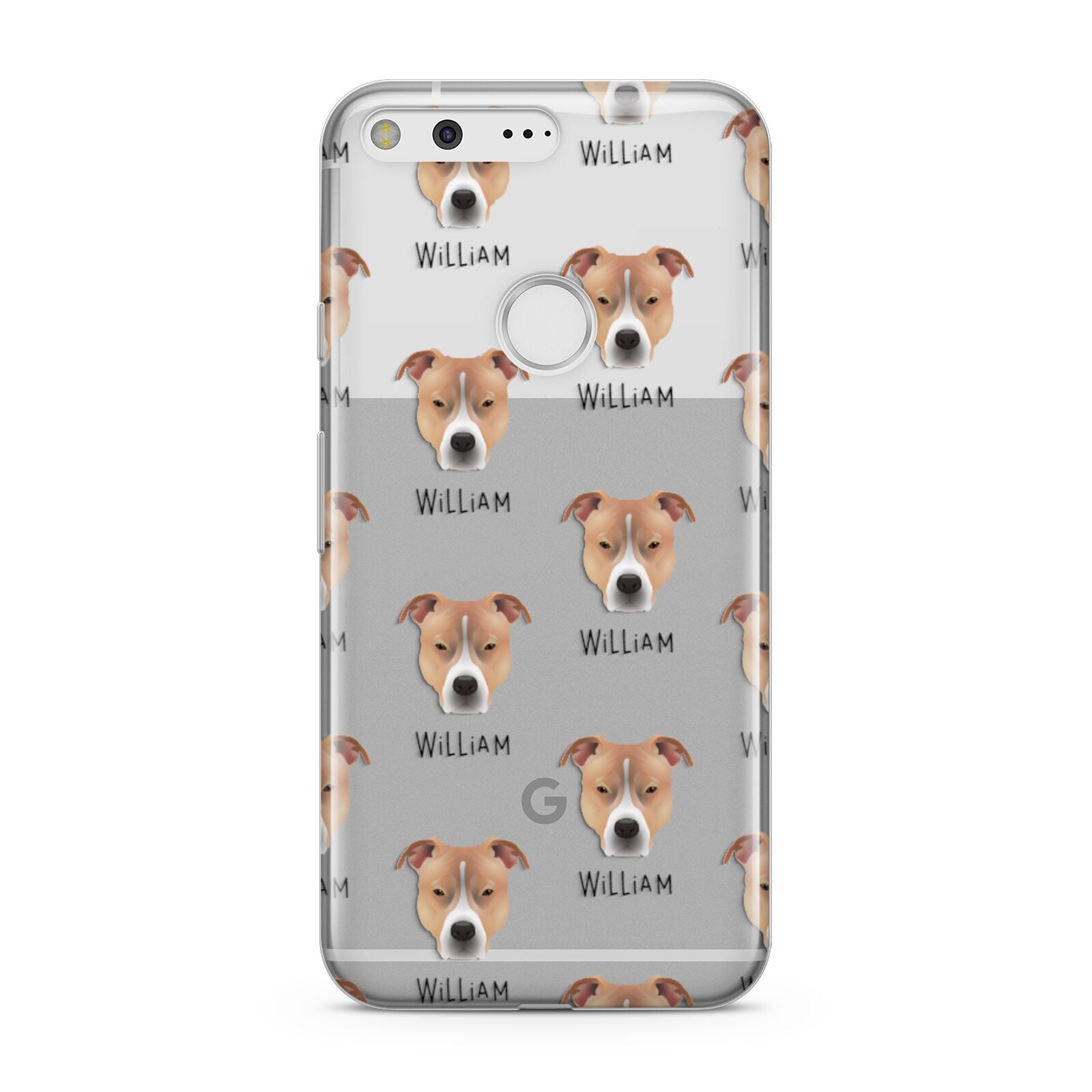American Pit Bull Terrier Icon with Name Google Pixel Case