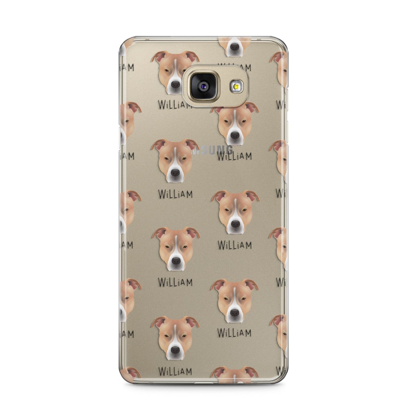 American Pit Bull Terrier Icon with Name Samsung Galaxy A5 2016 Case on gold phone